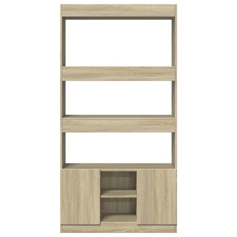 vidaXL Highboard Sonoma-Eiche 92x33x180 cm Holzwerkstoff