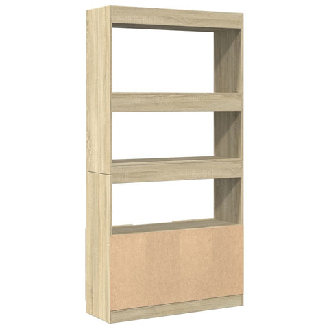 vidaXL Highboard Sonoma-Eiche 92x33x180 cm Holzwerkstoff