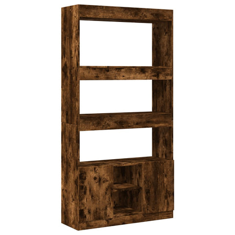 vidaXL Highboard Räuchereiche 92x33x180 cm Holzwerkstoff