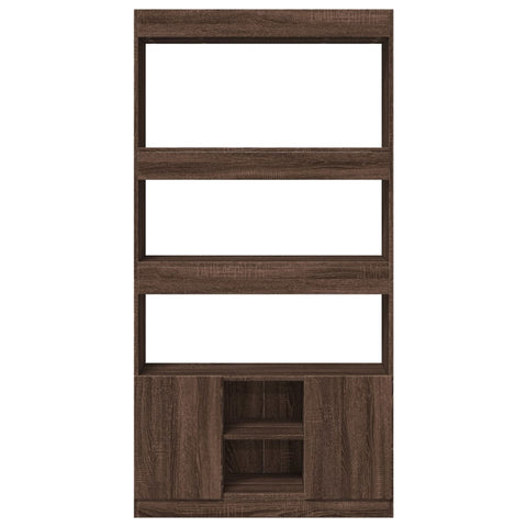 vidaXL Highboard Braun Eichen-Optik 92x33x180 cm Holzwerkstoff