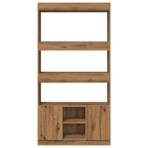 vidaXL Highboard Artisan-Eiche 92x33x180 cm Holzwerkstoff