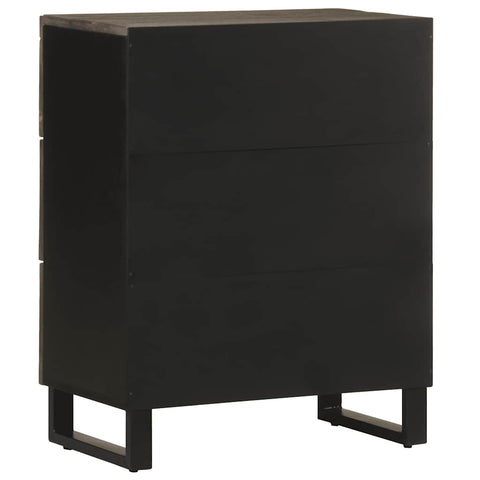 vidaXL Sideboards 2 Stk. Schwarz 60x33x75 cm Massivholz Mango