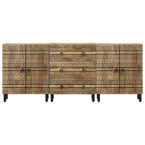 vidaXL Sideboards 3 Stk. Massivholz Mango