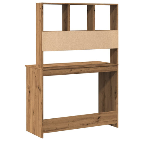 vidaXL Schreibtisch mit Regal Artisan-Eiche 102x45x148cm Holzwerkstoff