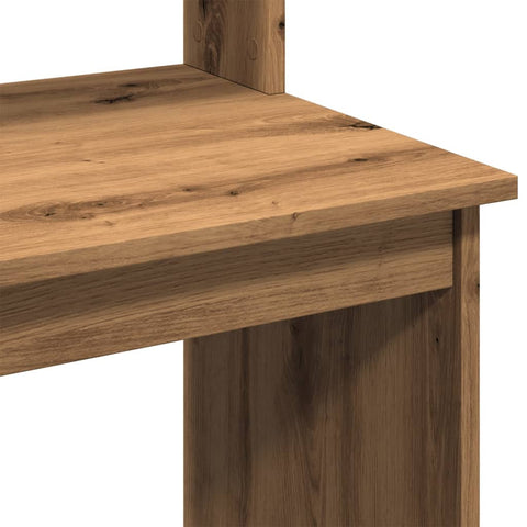 vidaXL Schreibtisch mit Regal Artisan-Eiche 102x45x148cm Holzwerkstoff