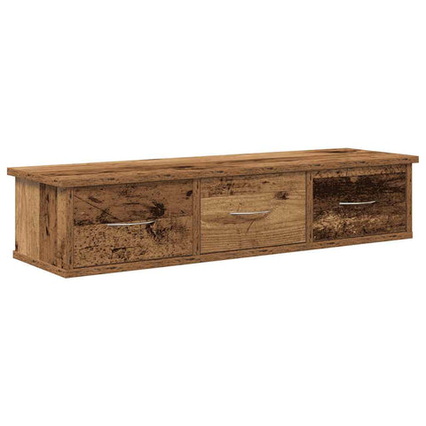 vidaXL Wandschrank Altholz-Optik 88x26x18,5 cm Holzwerkstoff