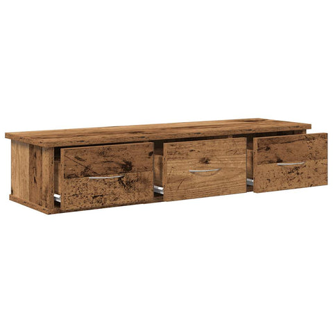 vidaXL Wandschrank Altholz-Optik 88x26x18,5 cm Holzwerkstoff