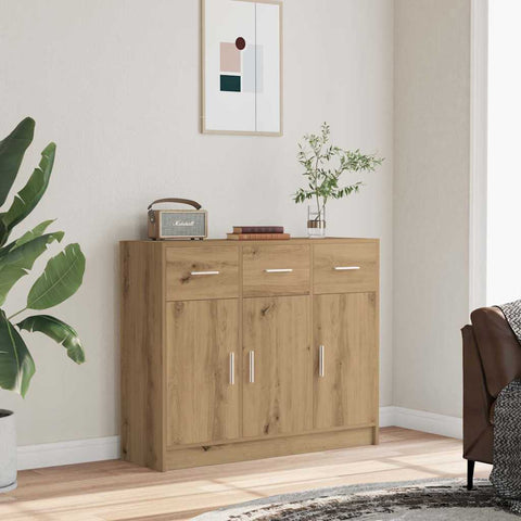 vidaXL Sideboard Artisan-Eiche 91x28x75 cm Holzwerkstoff