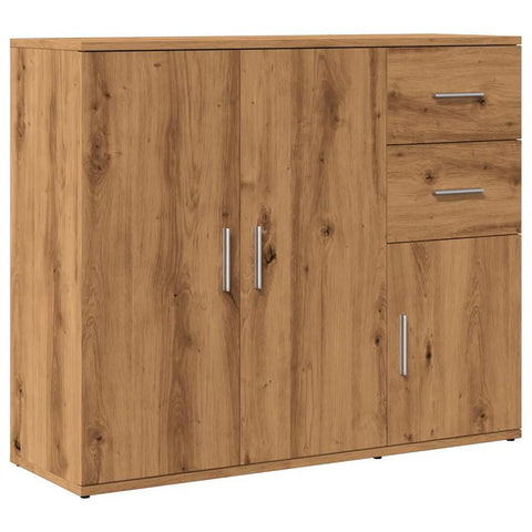 vidaXL Sideboard Artisan-Eiche 91x29,5x75 cm Holzwerkstoff