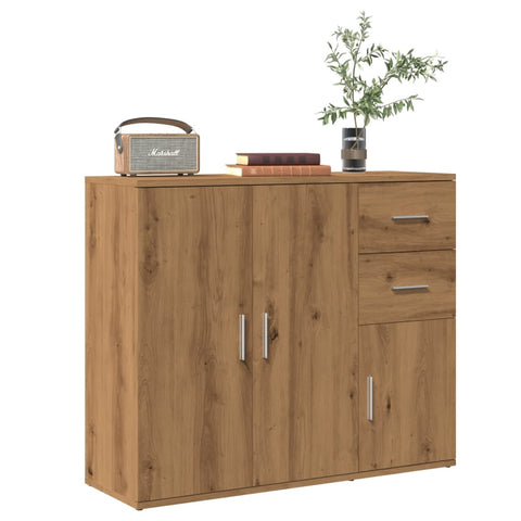 vidaXL Sideboard Artisan-Eiche 91x29,5x75 cm Holzwerkstoff