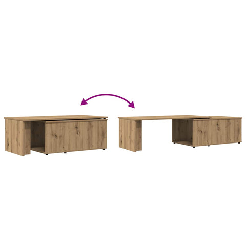 vidaXL Couchtisch Artisan-Eiche 150x50x35 cm Holzwerkstoff