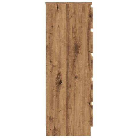 vidaXL Schubladenschrank Artisan-Eiche 60x36x103 cm Holzwerkstoff