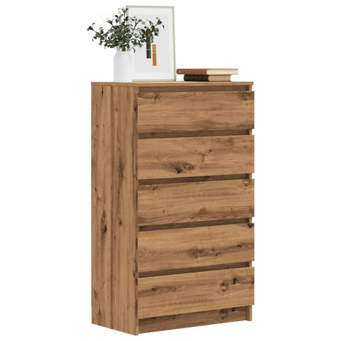 vidaXL Schubladenschrank Artisan-Eiche 60x36x103 cm Holzwerkstoff