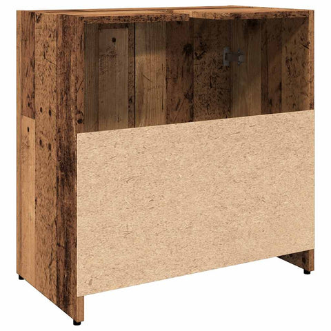 vidaXL Waschbeckenunterschrank Altholz-Optik 60x33x60 cm Holzwerkstoff