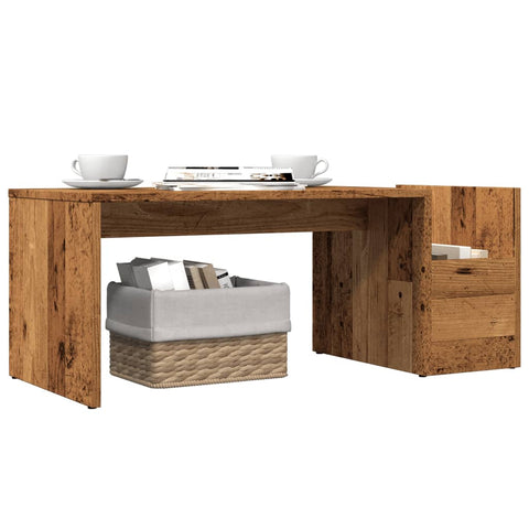 vidaXL Couchtisch Altholz-Optik 90x45x35 cm Holzwerkstoff