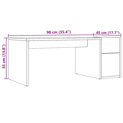 vidaXL Couchtisch Altholz-Optik 90x45x35 cm Holzwerkstoff