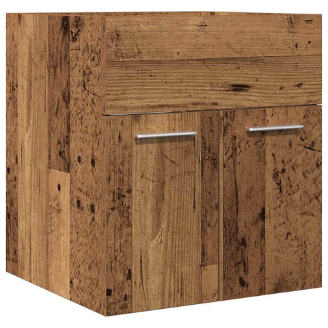 vidaXL Waschbeckenschrank Altholz-Optik 41x38,5x46 Holzwerkstoff