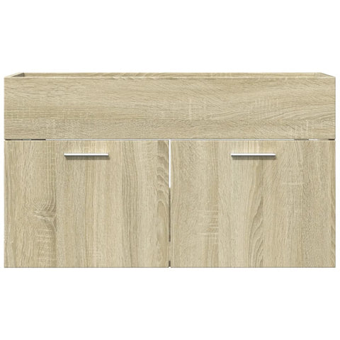 vidaXL Waschbeckenunterschrank Sonoma-Eiche 80x38,5x46cm Holzwerkstoff