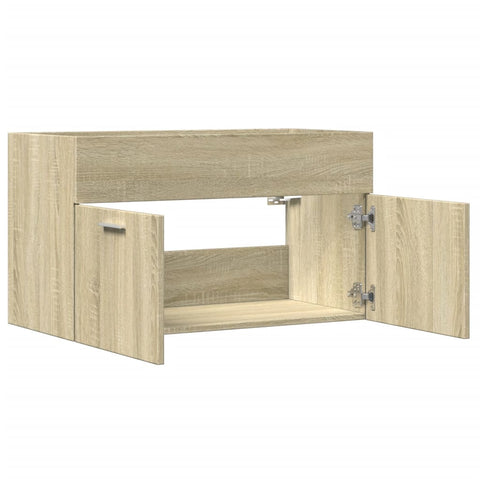 vidaXL Waschbeckenunterschrank Sonoma-Eiche 80x38,5x46cm Holzwerkstoff