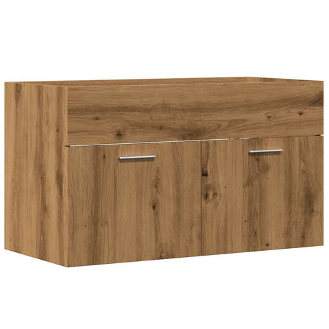 vidaXL Waschbeckenunterschrank Artisan-Eiche 80x38,5x46 Holzwerkstoff