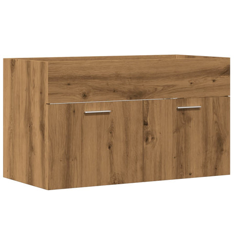 vidaXL Waschbeckenunterschrank Artisan-Eiche 90x38,5x46 Holzwerkstoff