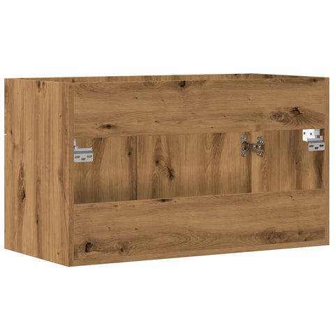 vidaXL Waschbeckenunterschrank Artisan-Eiche 90x38,5x46 Holzwerkstoff