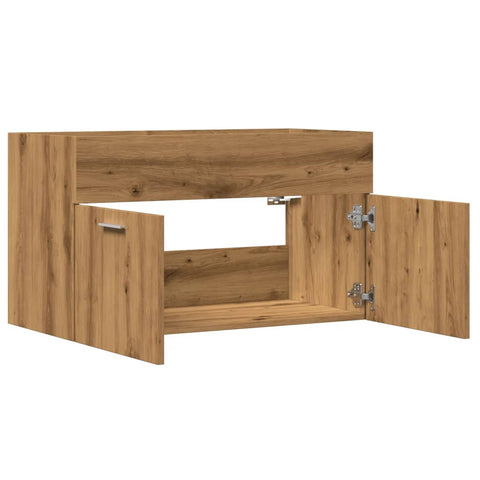 vidaXL Waschbeckenunterschrank Artisan-Eiche 90x38,5x46 Holzwerkstoff