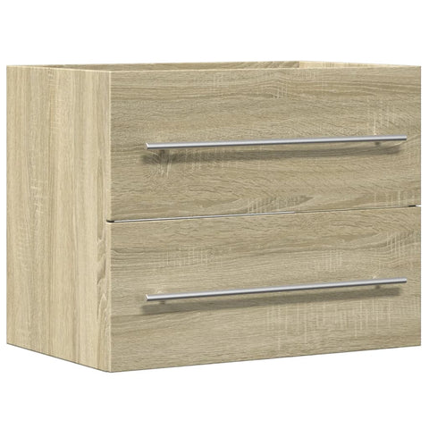 vidaXL Waschbeckenunterschrank Sonoma-Eiche 60x38,5x48cm Holzwerkstoff