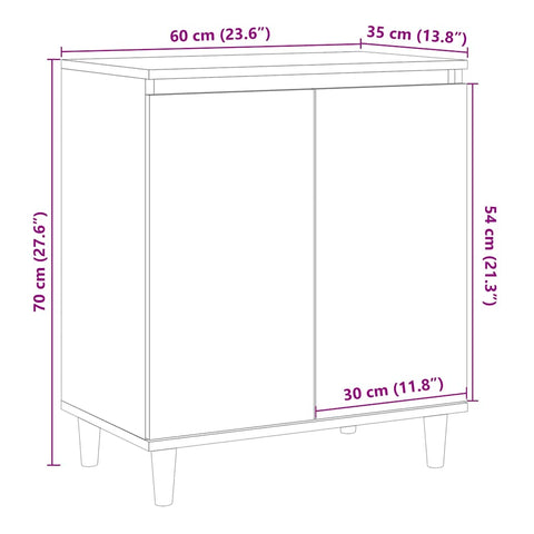 vidaXL Sideboard Altholz-Optik 60x35x70 cm Holzwerkstoff