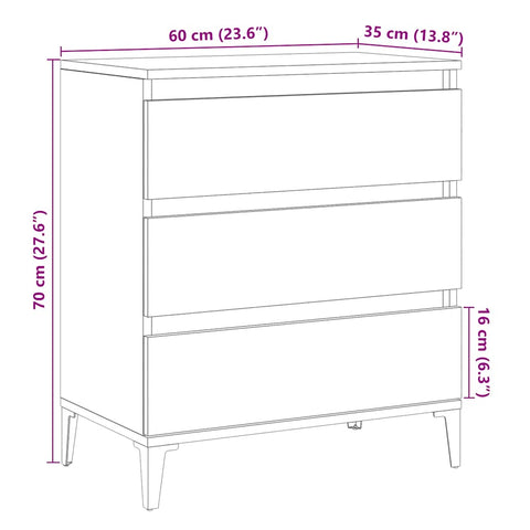 vidaXL Sideboard Altholz-Optik 60x35x70 cm Holzwerkstoff