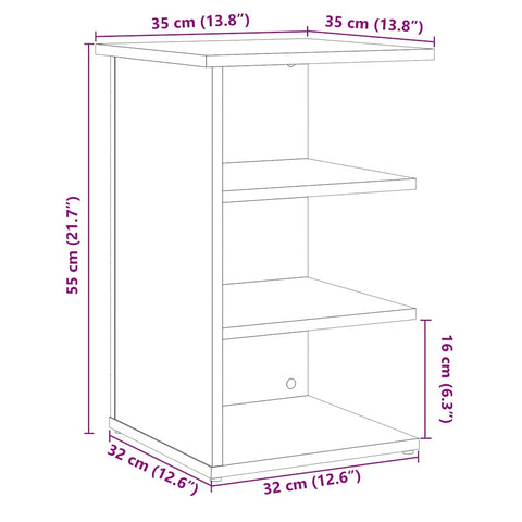 Sideboard Altholz-Optik 35x35x55 cm Holzwerkstoff