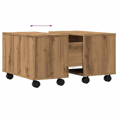 vidaXL Couchtisch Artisan-Eiche 60x60x38 cm Holzwerkstoff