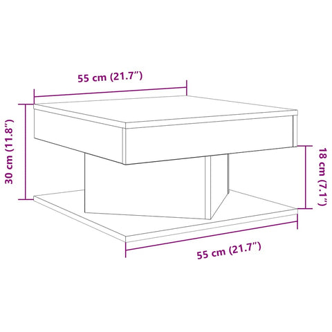 vidaXL Couchtisch Altholz-Optik 55x55x30 cm Holzwerkstoff