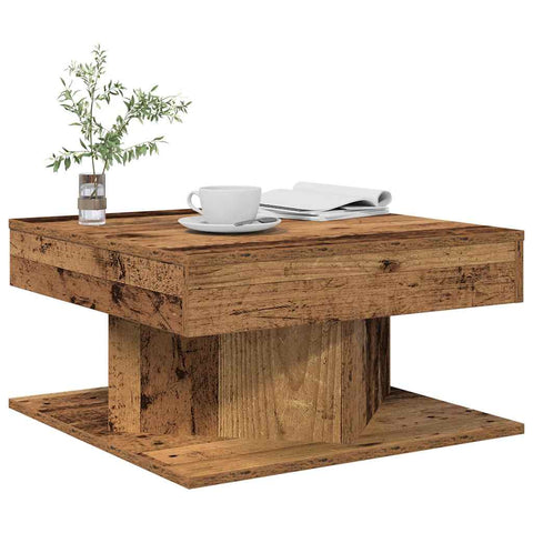 vidaXL Couchtisch Altholz-Optik 55x55x30 cm Holzwerkstoff