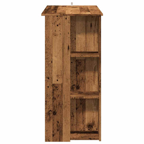 Bartisch mit Regal Altholz-Optik 102x50x103,5 cm Holzwerkstoff