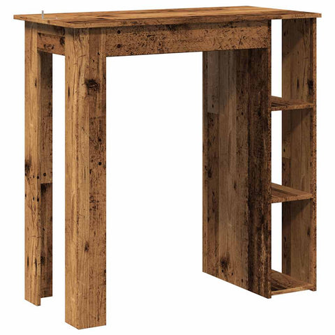 Bartisch mit Regal Altholz-Optik 102x50x103,5 cm Holzwerkstoff