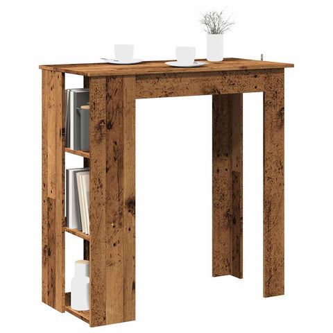 Bartisch mit Regal Altholz-Optik 102x50x103,5 cm Holzwerkstoff