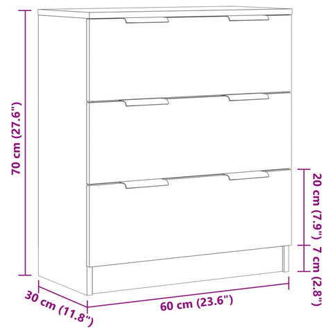 vidaXL Sideboard Altholz-Optik 60x30x70 cm Holzwerkstoff