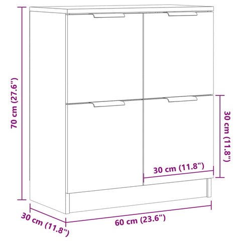 vidaXL Sideboard Altholz-Optik 60x30x70 cm Holzwerkstoff