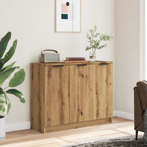 vidaXL Sideboard Artisan-Eiche 90,5x30x70 cm Holzwerkstoff