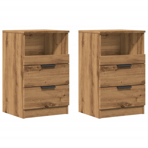 vidaXL Nachttische 2 Stk. Artisan-Eiche 40x36x65 cm Holzwerkstoff