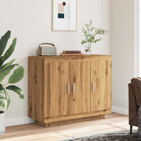 vidaXL Sideboard Artisan-Eiche 92x35x75 cm Holzwerkstoff