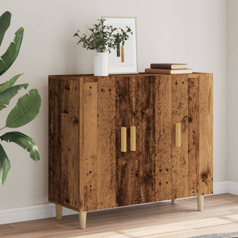 vidaXL Sideboard Altholz-Optik 90x34x80 cm Holzwerkstoff