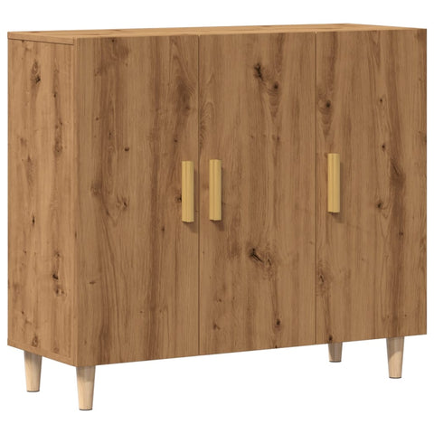 vidaXL Sideboard Artisan-Eiche 90x34x80 cm Holzwerkstoff