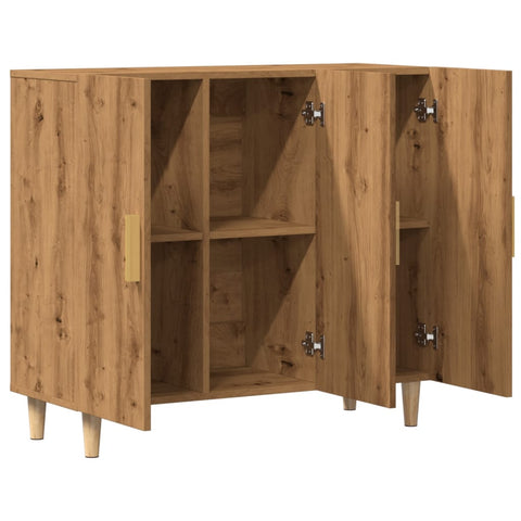 vidaXL Sideboard Artisan-Eiche 90x34x80 cm Holzwerkstoff