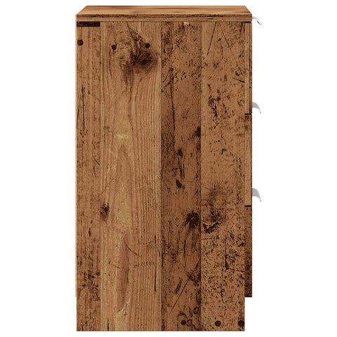 vidaXL Nachttische 2 Stk. Altholz-Optik 40x36x65 cm Holzwerkstoff