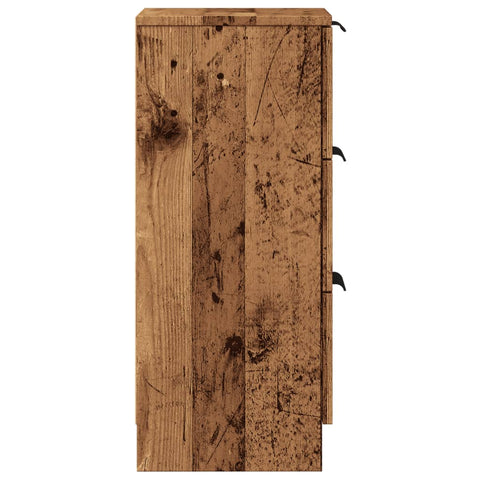 vidaXL Sideboards 2 Stk. Altholz-Optik 30x30x70 cm Holzwerkstoff