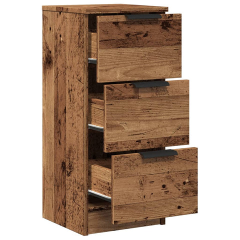 vidaXL Sideboards 2 Stk. Altholz-Optik 30x30x70 cm Holzwerkstoff