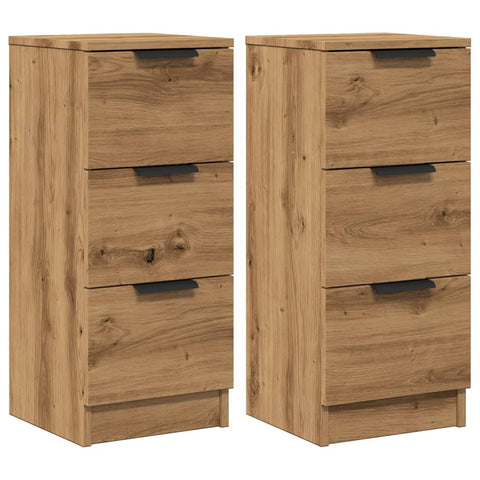 vidaXL Sideboards 2 Stk. Artisan-Eiche 30x30x70 cm Holzwerkstoff