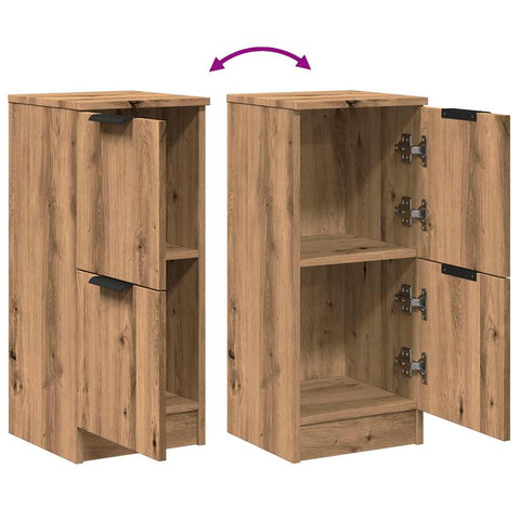 vidaXL Sideboards 2 Stk. Artisan-Eiche 30x30x70 cm Holzwerkstoff